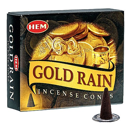 Conuri parfumate 10 buc - Conuri parfumate HEM, Gold Rain 10 buc