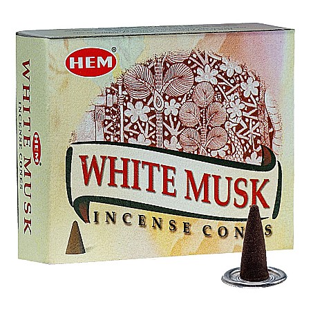 Conuri Parfumate HEM 10 buc - Conuri parfumate HEM, White Musk 10 buc