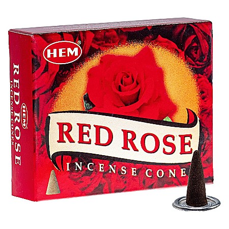 Conuri Parfumate HEM 10 buc - Conuri parfumate HEM, Red Rose 10 buc