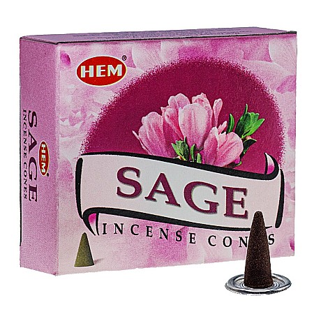 Conuri parfumate 10 buc - Conuri parfumate HEM, Salvie 10 buc