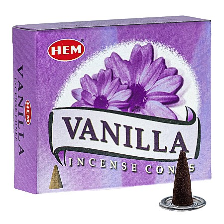 Conuri parfumate 10 buc - Conuri parfumate HEM, Vanilie 10 buc