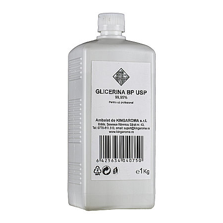 AMBALAJE & MATERII PRIME - Glicerina vegetala 99, 5% BP USP, Kingaroma, 1 kg