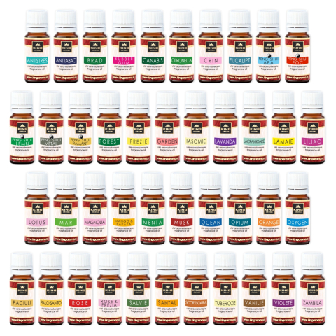 Pachet 1000 Uleiuri Parfumate Aromaterapie B2B, diverse arome, Kingaroma, 1000 x 10 ml
