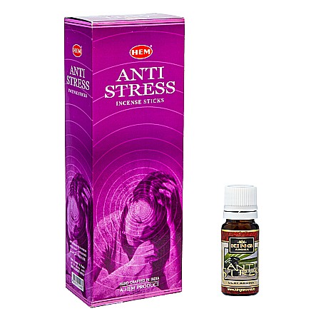 Betisoare Parfumate & Ulei Aromaterapie - Pachet 120 betisoare parfumate HEM Antistres si Ulei aromaterapie Antistres Kingaroma, 10 ml