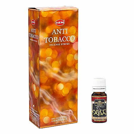 Betisoare Parfumate & Ulei Aromaterapie - Pachet 120 betisoare parfumate HEM Antitabac si Ulei aromaterapie Antitabac Kingaroma, 10 ml