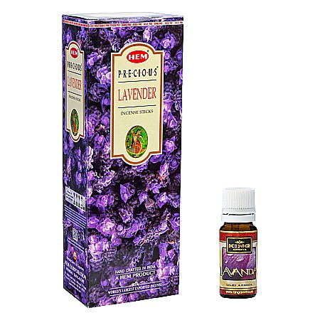 Betisoare Parfumate & Ulei Aromaterapie - Pachet 120 betisoare parfumate HEM Lavanda si Ulei aromaterapie Lavanda Kingaroma, 10 ml