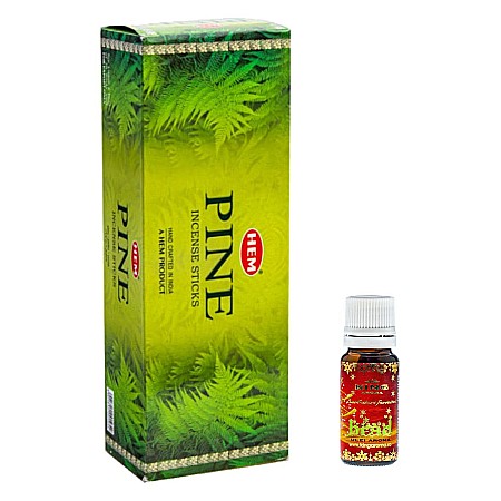 Pachet Bețisoare Parfumate HEM + Ulei Parfumat Aromaterapie - Pachet 120 betisoare parfumate HEM Pin si Ulei aromaterapie Brad Kingaroma, 10 ml