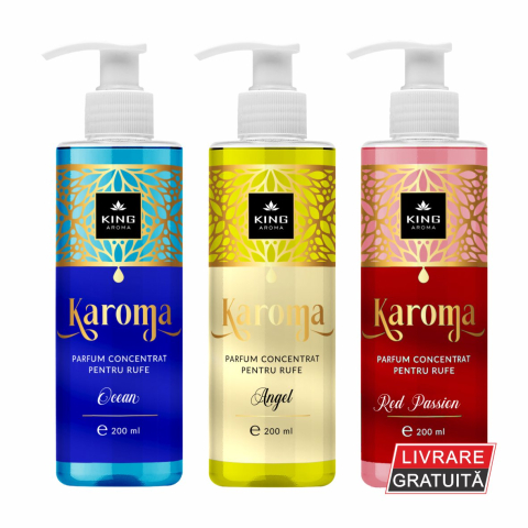 Pachete Karoma - Set-3-Parfumuri-concentrate-pentru-rufe-KAROMA-Ocean-Angel-Red-Passion-livrare-gratuita