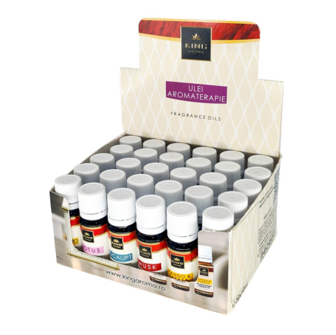 Pachet 30 Uleiuri Parfumate Aromaterapie EXOTIC, KING Aroma – Călătorie Senzorială Premium, Fabricat în România (10 Arome x 3 Bucăți) [1]
