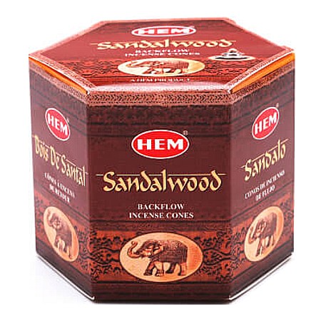 Pachet 40 Conuri parfumate Backflow HEM Santal si Ulei aromaterapie Santal Kingaroma, 10 ml [2]
