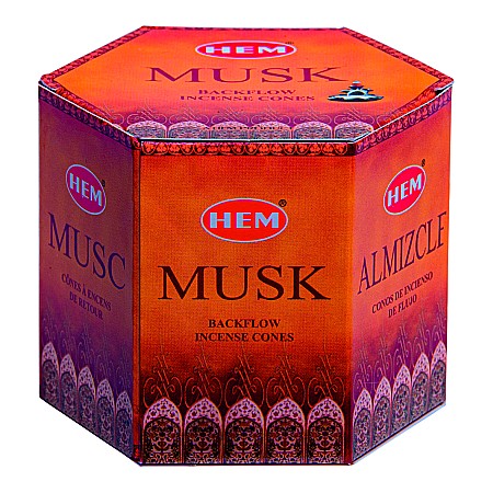 Pachet 40 Conuri parfumate Backflow HEM Musk si Ulei aromaterapie Musk Kingaroma, 10 ml [2]