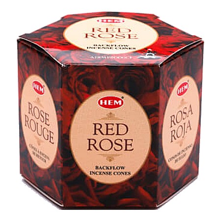 Pachet 40 Conuri parfumate Backflow HEM Red Rose si Ulei aromaterapie Rose Kingaroma, 10 ml [2]