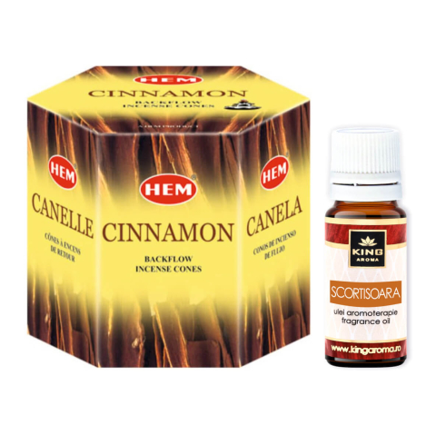 Pachet Conuri Backflow HEM + Ulei Parfumat Aromaterapie - conuri-parfumate-backflow-hem-palo-santo-ulei-aromaterapie-palo-santo-king-aroma-pachet