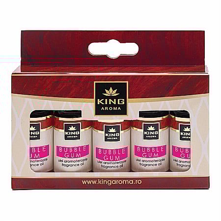 Pachete 5 Ulei aromaterapie - Pachet 5 uleiuri parfumate aromaterapie, BUBBLE GUM, Kingaroma