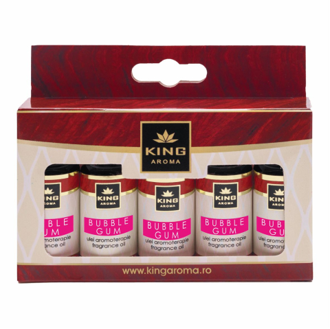 Pachete Uni 5 Uleiuri Parfumate Aromaterapie - Pachet-5-uleiuri-parfumate-aromaterapie-Bubble-Gum-Kingaroma-10-ml-1