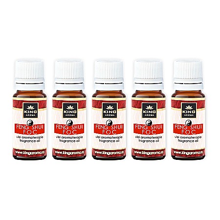 Pachete 5 Ulei aromaterapie - Pachet 5 uleiuri parfumate aromaterapie, FENG SHUI FOC, Kingaroma