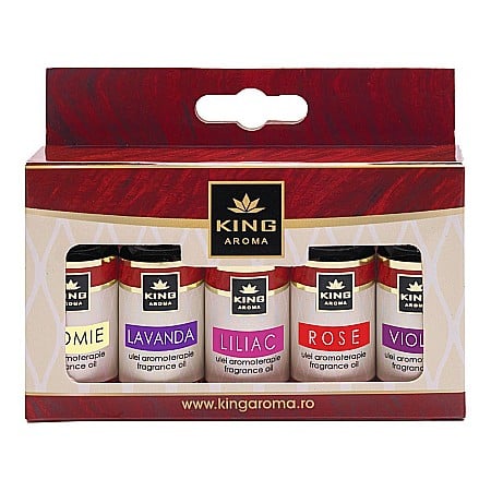 Pachete 5 Ulei aromaterapie - Pachet 5 uleiuri parfumate aromaterapie, FLORAL, Kingaroma