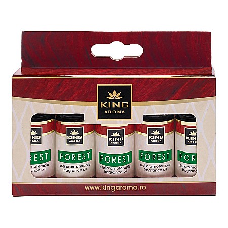 Pachete 5 Ulei aromaterapie - Pachet 5 uleiuri parfumate aromaterapie, FOREST, Kingaroma