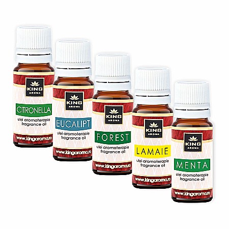 Pachet 5 uleiuri parfumate aromaterapie, FRESH, Kingaroma [2]