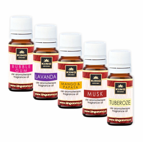 Pachet 5 uleiuri parfumate aromaterapie, HAPPY, Kingaroma – Vibrații Pozitive, Energie și Răsfăț Senzual [3]