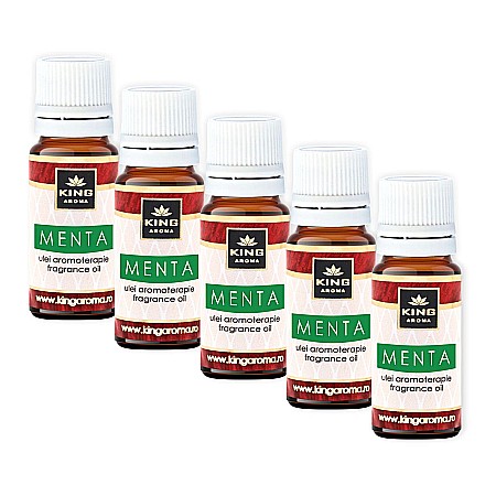 Pachet 5 uleiuri parfumate aromaterapie, MENTA, Kingaroma [2]