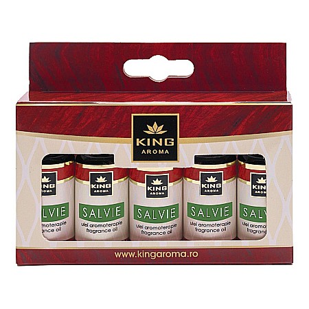 Pachete 5 Ulei aromaterapie - Pachet 5 uleiuri parfumate aromaterapie, SALVIE, Kingaroma