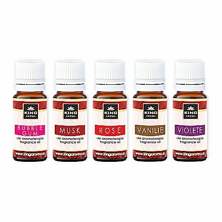 Pachet 5 uleiuri parfumate aromaterapie, SWEET, Kingaroma [1]