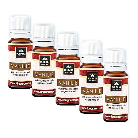 Pachet 5 uleiuri parfumate aromaterapie, VANILIE, Kingaroma [2]