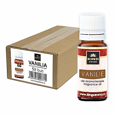 Pachete 50 buc Uleiuri aromaterapie - Pachet 50 uleiuri parfumate aromaterapie, VANILIE, Kingaroma, 10 ml