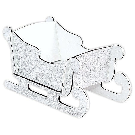 Cutii aranjamente - Sanie mică Albă