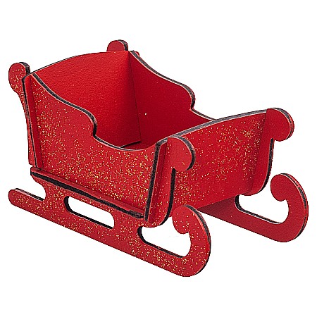 Cutii aranjamente - Sanie mică Roșie