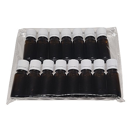 Set 15 buc Sticlute brune cu picurator si capac alb, 10ml [4]
