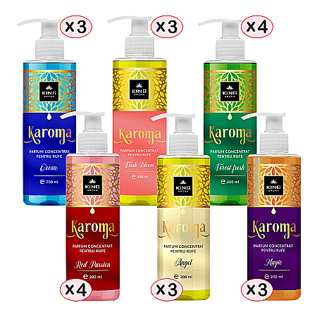 PARFUMURI DE RUFE - Pachet Karoma 20 MIX – Parfum Concentrat pentru Rufe (Configurabil)