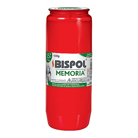 Produse Religioase - Set 24 bucati Rezerva Candela Memoria WO4 rosu, 84 ore, Bispol