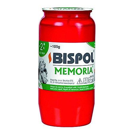 Produse Religioase - Set 30 bucati Rezerva Candela Memoria WO2 rosu, 45 ore, Bispol