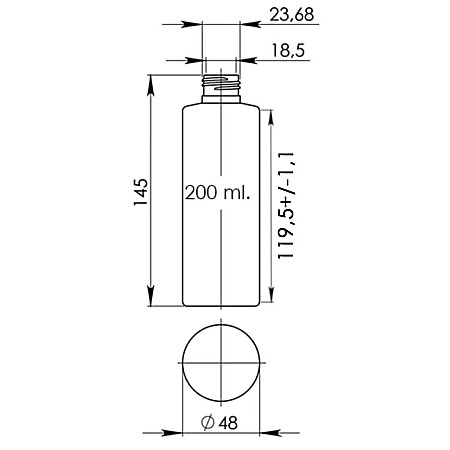 Set 10 buc Sticle PET cu dop flip-top, 200 ml [3]