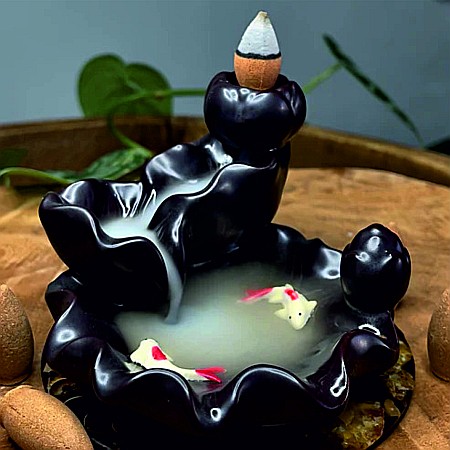 Suport conuri parfumate backflow, Gold Fish [2]