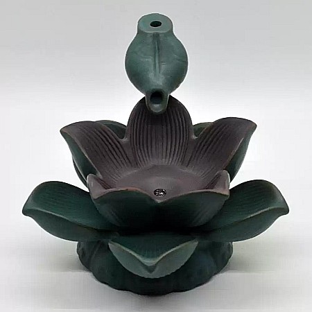 Suport conuri parfumate backflow, Lotus Light cu LED [4]