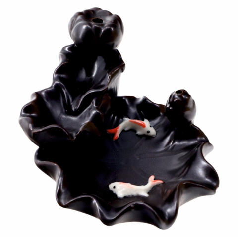 suport-conuri-backflow-gold-fish-ceramic-kingaroma