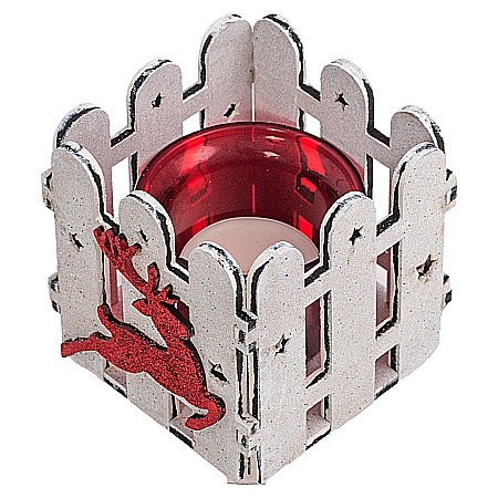 CRACIUN - Suport lumânare Crăciun, Alb