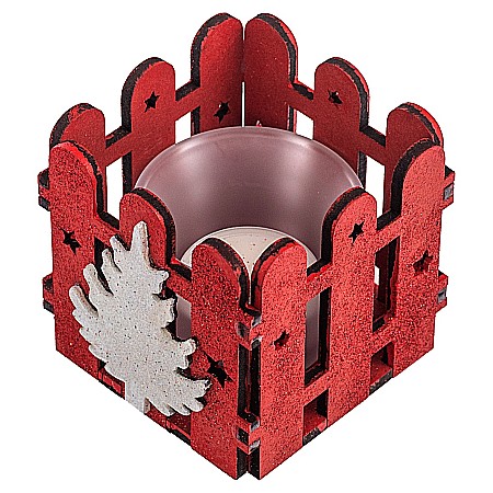 CRACIUN - Suport lumânare Crăciun, Roșu