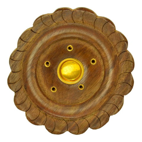 Accesorii și Difuzoare - suport-conuri-betisoare-parfumate-floare-lemn-kingaroma