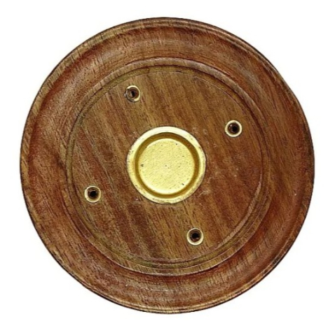 Accesorii și Difuzoare - suport-conuri-betisoare-parfumate-rotund-lemn-kingaroma