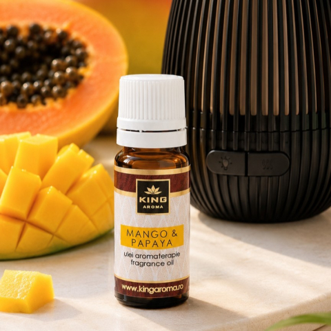 Ulei Parfumat Aromaterapie MANGO & PAPAYA, KING Aroma, 10 ml – Explozie Tropicală și Energie Pozitivă [1]