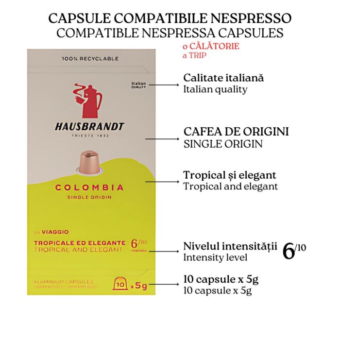 Hausbrandt Colombia 10 capsule compatibile Nespresso [2]