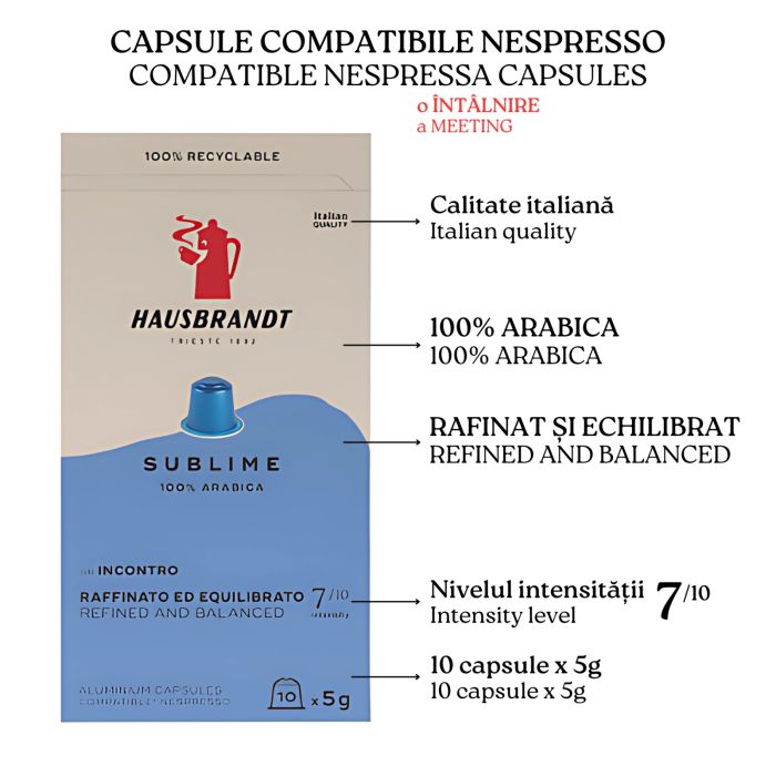 Hausbrandt Sublime 10 capsule compatibile Nespresso [2]