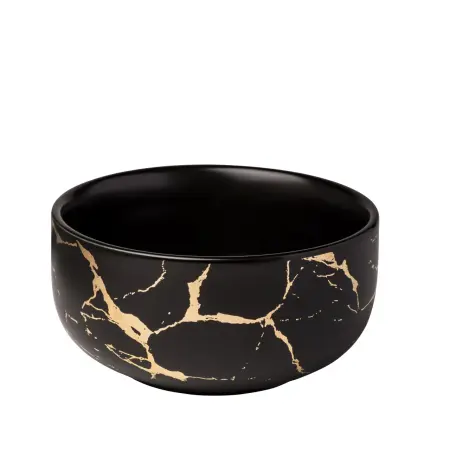 Matcha - Bol matcha Marble negru 0.35L
