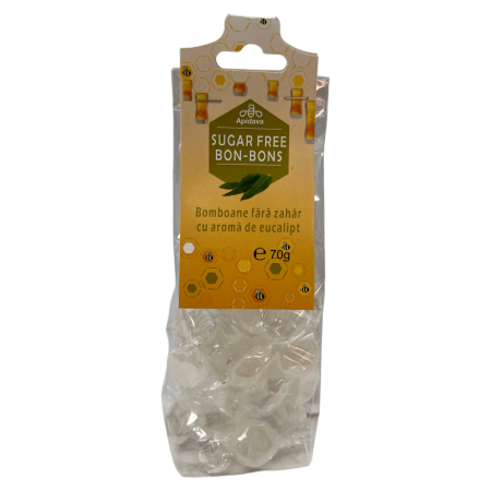 Delicii - Bomboane fara zahar cu aromă de Eucalipt (70g)