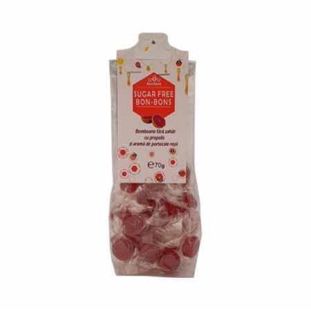 Delicii - Bomboane fara zahar cu propolis - portocale rosii (70g)