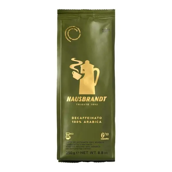 Cafea prăjită şi măcinată Hausbrandt fără cofeină 250g